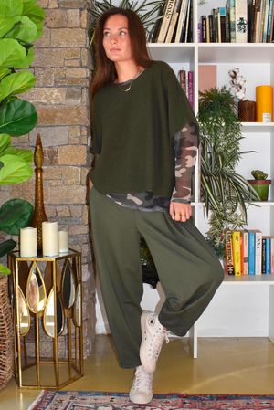Lock Carrot Leg Trouser Khaki